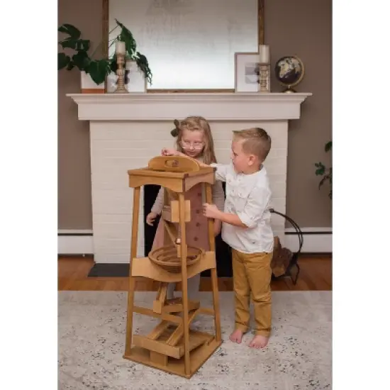 Remley Kids Wooden Marble Pyramid with Marbles image {4}