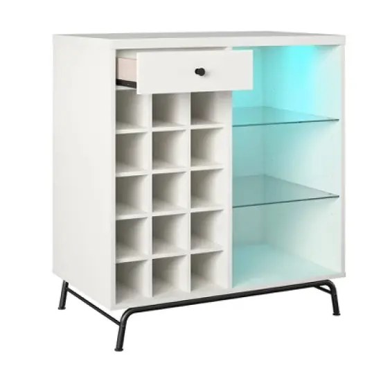 Hannaford Bar Cabinet White - Room & Joy image {4}