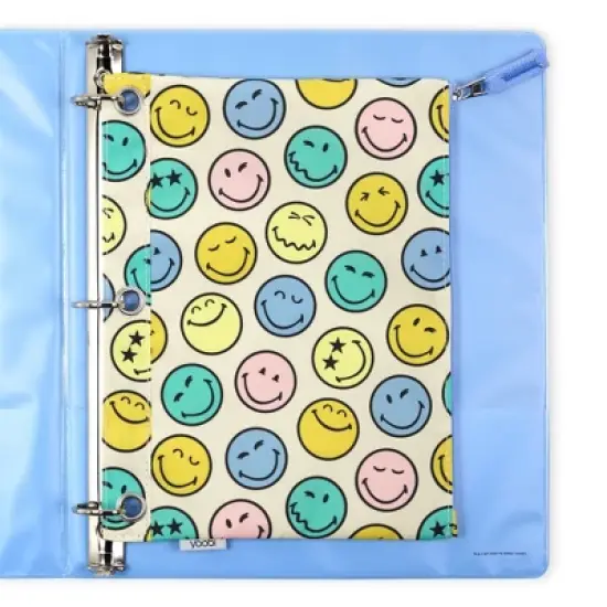 Yoobi SmileyWorld Single Zip Binder Case Multicolor Smiley, School Supplies image {4}