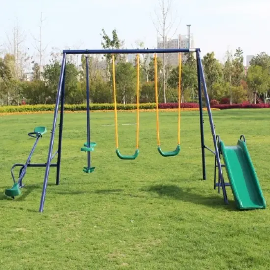 Dexmalle Metal Swing Set w/ Slide image {1}
