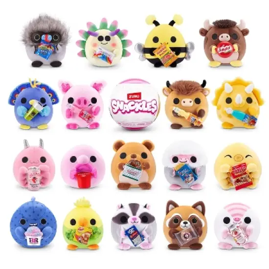 Snackles 5" Capsule Series 3 Stuffed Animal: Zoo & Farm Characters, Polyester image {1}