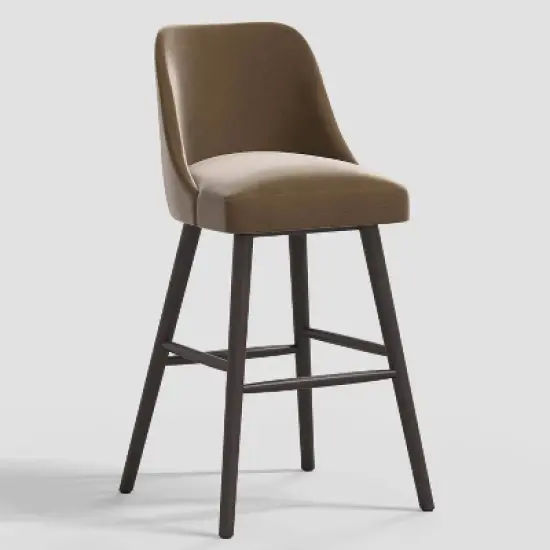 Geller Modern Counter Height Barstool in Shiny Velvet - Threshold&trade; image {10}