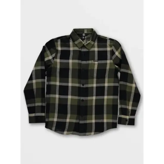 Volcom Boys Curwin Long Sleeve Flannel Shirt image {3}