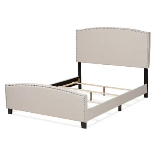 Morgan Fabric Upholstered Panel Bed - Baxton Studio image {2}