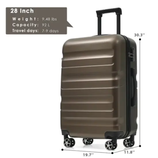 Dexmalle 28 Inch Hardshell ABS Suitcase with Spinner Wheels image {5}