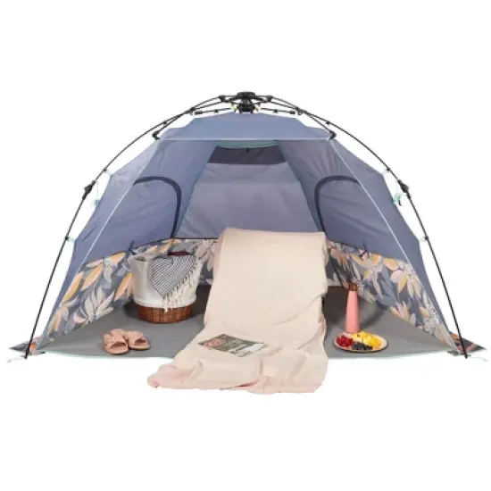 Lightspeed Outdoors Pop-Up Beach Sun Shade, Quick Shelter, Vintage Floral image {2}