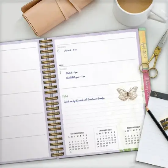 Lang 2023-24 Weekly/Monthly Planner 8.5"x7.75" File-It Butterflies image {6}