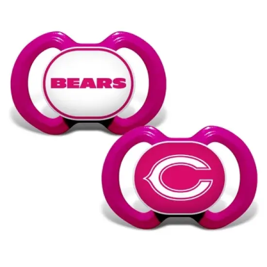BabyFanatic Girls Pink Pacifier 2-Pack - NFL Chicago Bears image {3}
