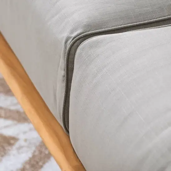 Caterina Teak Patio Sofa with Cushion - Beige - Cambridge Casual image {5}