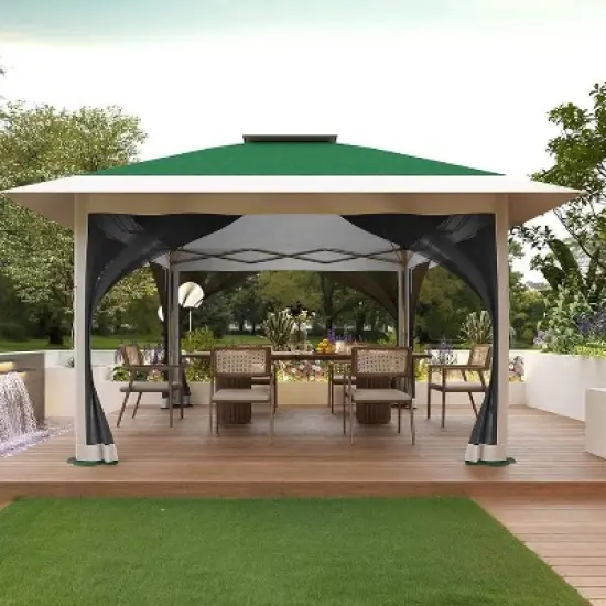 GustoWave 13x13FT Pop-Up Gazebo, Instant Canopy for Patio, Backyard image {6}