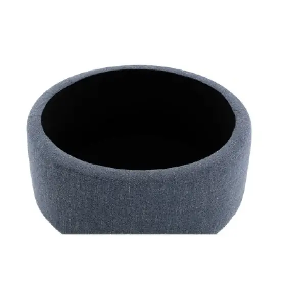Large Round Tufted Storage Ottoman with Lift Off Lid - WOVENBYRD image {6}
