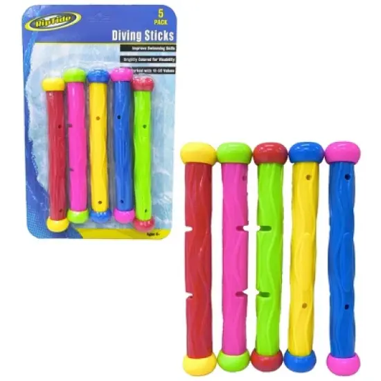 RIPPLE Rainbow Dive Sticks 5pc - Pool Toys, Swimming Skills, Toss & Retrieve, 8+ image {5}