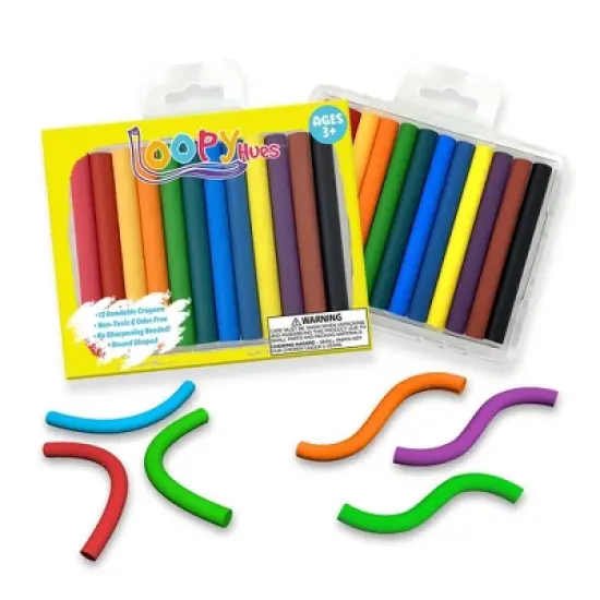 Loopy Hues Bendable & 3D Shaped Crayons - Assorted Colors image {5}