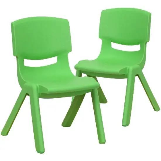 Flash Furniture 2 Pack Plastic Stackable School Chair with 10.5" Seat Height image {17}