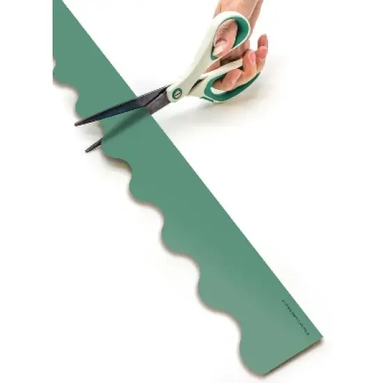 Teacher Created Resources Scalloped Rolled Border Trim 2.1875" x 50' Green Solid 3/Pack (TCR8940-3) image {2}