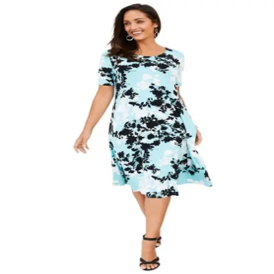 Jessica London Women&rsquo;s Plus Size A-Line Jersey Dress image {4}