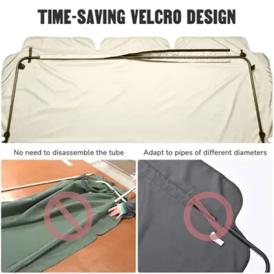 Yescom Replacement Swing Canopy UV30+ 180gsm Outdoor Porch Top Patio Seat Cover Beige image {2}