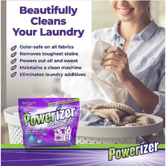 Powerizer Complete Multipurpose Laundry, Dishwasher Detergent & All-Purpose Household Cleaner - All Natural & Cruelty-Free image {4}