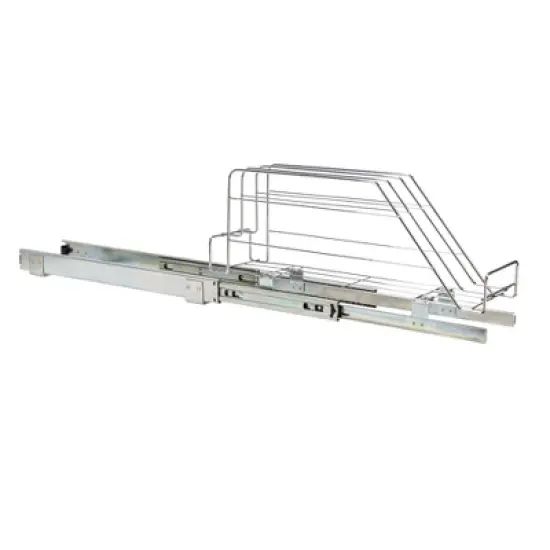 Glidez Multipurpose Chrome-Plated Steel Pull-Out/Slide-Out Storage Organizer for Cookware and Bakeware - Chrome image {7}