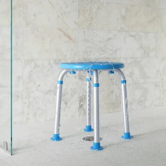 Flash Furniture HERCULES Series Tool-Free and Quick Assembly, 300 Lb. Capacity, Adjustable Bath & Shower Stool image {11}