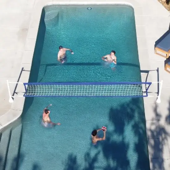 GoSports Deck-Mounted Splash Net ELITE Inground Pool Volleyball Game - Permanent Deck Mounted for Inground Pools image {3}