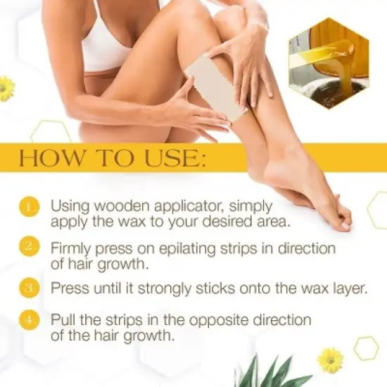 GiGi Natural Muslin Epilating Strips and Applicators  - 20 Strips and 10 Applicators - For All Soft Waxes image {4}