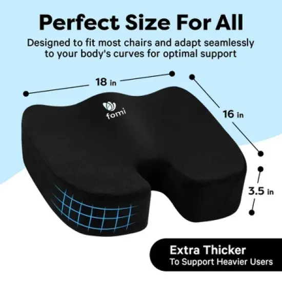 FOMI Coccyx Extra Thick Seat Cushion | 18" x 16" x 3.5" image {1}