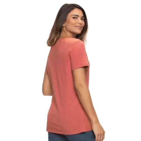 Felina Women's Slub Jersey V-Neck Tee | Short Sleeve T-Shirt image {1}