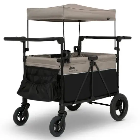 Jeep Gladiator 4-Seater Stroller Wagon by Delta Children - Black/Tan image {11}