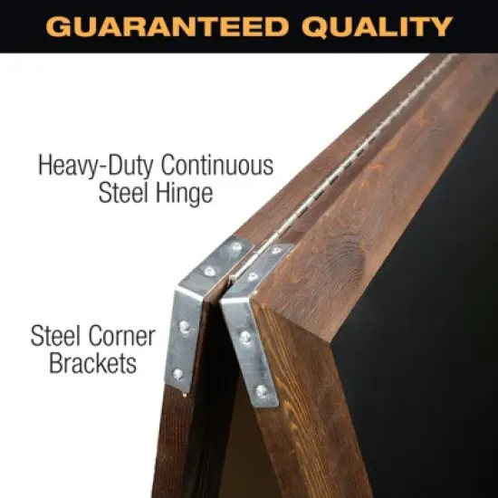 Excello Global Products Extra Large Sandwich Board Chalkboard Sign: 59"x27" Double Sided, Standing Sign A-Frame (Brown) image {2}