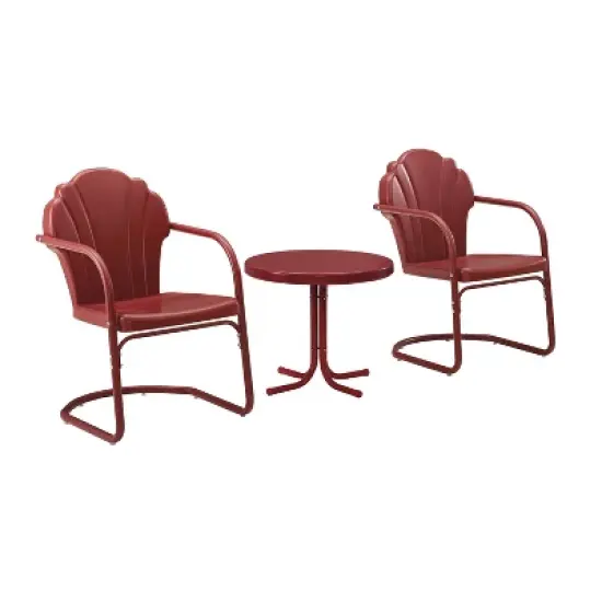 3pc Tulip Seating Set - Red - Crosley image {2}