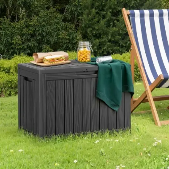 MAYEERTY 45 Gallon Large Capacity Outdoor Deck Box for Patio Furniture Cushions, Pillow with Wheels image {3}