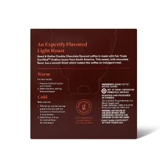 Naturally Flavored Double Chocolate Light Roast Coffee -16ct Single Serve Pods - Good & Gather&trade; image {2}