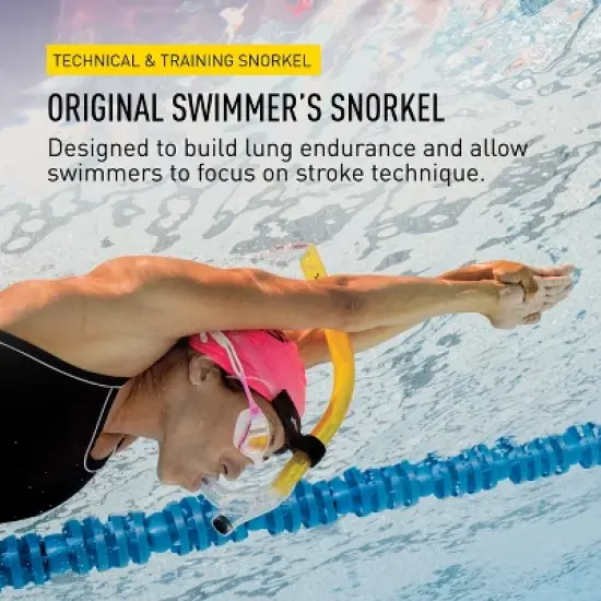 FINIS Original Center-Mount Swimmer's Snorkel - For Lap Swimming & Swim Training image {1}