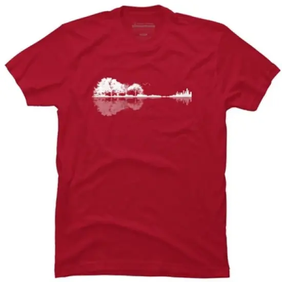 Men's Design By Humans Nature Guitar By Maryedenoa T-Shirt image {12}