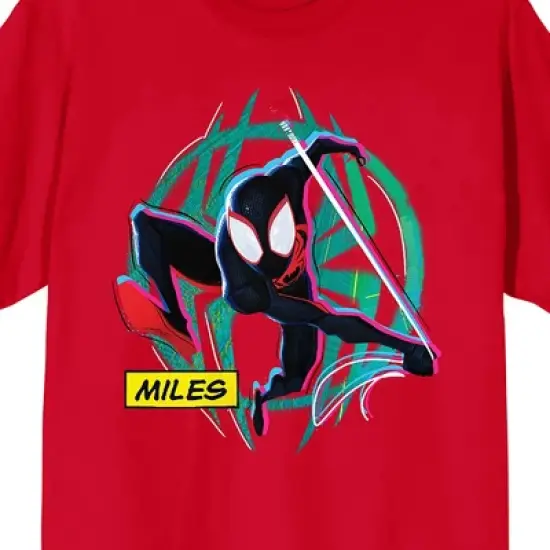 Spider-Man Across The Spider-Verse Men's 2-Piece Short Sleeve Shirt & Sleep Pants Set image {3}