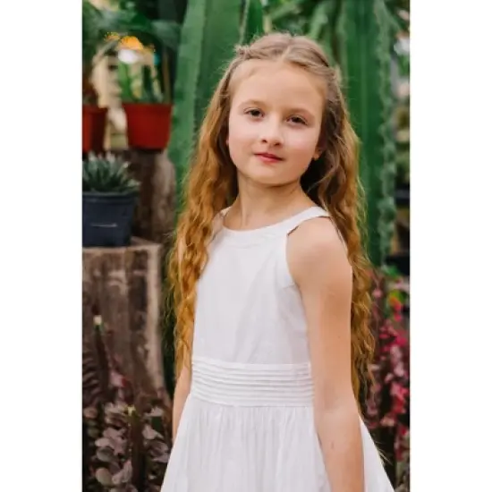 Hope & Henry Girls' Organic Cotton Sleeveless Halter Special Occasion Party Dress, Toddler image {4}