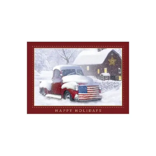 JAM Paper Blank Christmas Cards Set Holiday Americana 526M0635WB image {1}