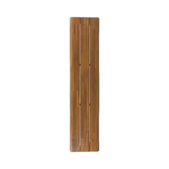 GDFStudio Avy Outdoor Industrial 62" Acacia Wood Bench with Hairpin Legs, Teak image {4}