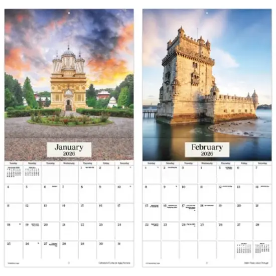Trends International 2026 Exotic Destinations 12"x12" Wall Calendar image {5}
