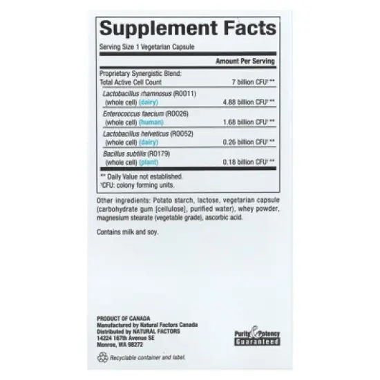 Natural Factors ReliefBiotic&trade; IB, 7 Billion, 30 Vegetarian Capsules image {1}