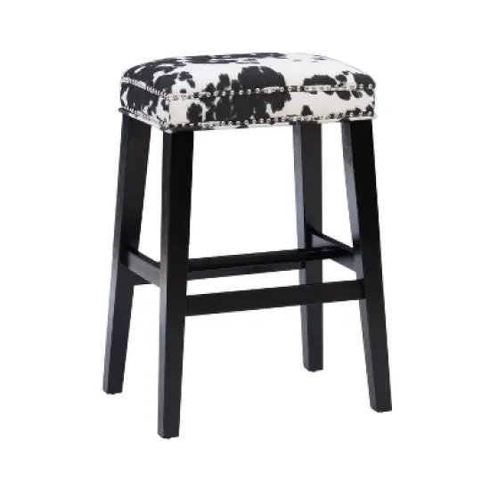 Walt Backless Barstool Wood - Linon image {8}