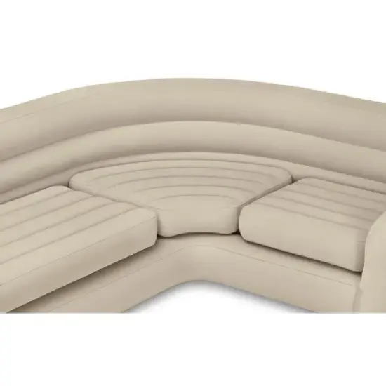 Intex Inflatable Corner Living Room Neutral Sectional Sofa | 68575EP image {1}
