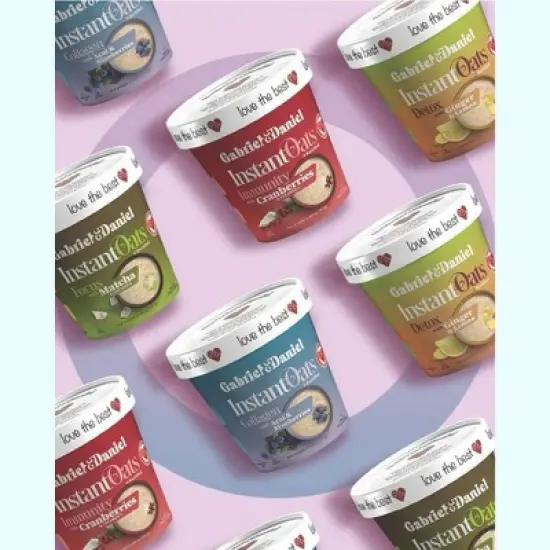 Gabriel and Daniel Instant Oatmeal with Blueberries, Acai and Collagen &ndash; Organic, Non-GMO, Gluten-Free Oats (Pack of 6) image {5}