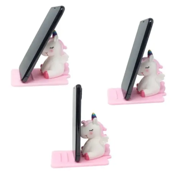 Wrapables Novelty Unicorn Hands Free Phone Stand (Set of 2) image {7}