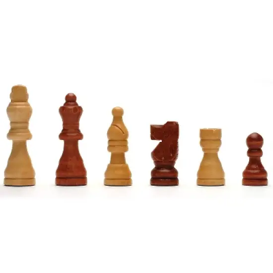 WE Games Folding Wood Travel Chess Set- 11.5 in Walnut Veneer Board image {3}