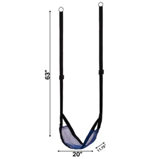 PLAYBERG Indoor and Outdoor Patio Playground Kids Fun Hanging Mesh Fabric Tree Swing with Adjustable Strap image {5}