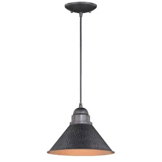 VAXCEL Outland 1 Light Farmhouse Outdoor Barn Dome Pendant Ceiling Light image {11}