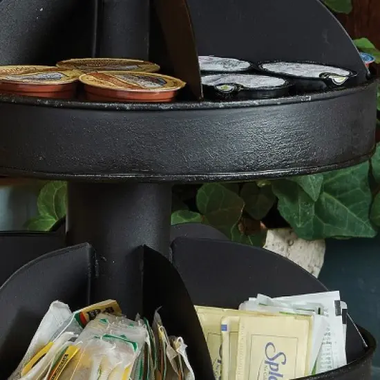 Park Designs 2 Tier Small Organizer Lazy Susan Black image {2}