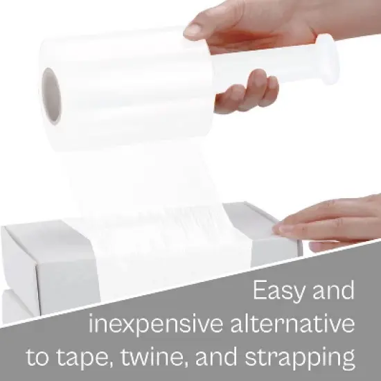 PSBM 18 Rolls White 3" x 1000 Ft x 80 Ga Pallet Wrap Stretch Film with Free Dispenser image {8}
